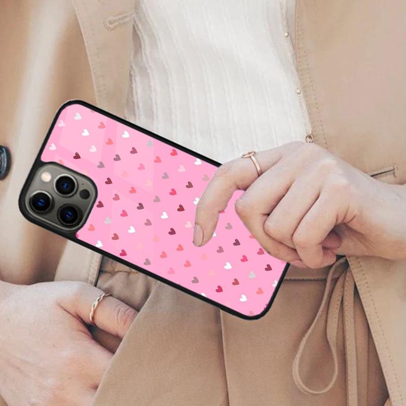 Love Heart Pattern Cute Magnetic Phone Case For APPLE iPhone 16 14 13 12 11 Pro Max 15 Plus Wireless Charge With MagSafe Cover