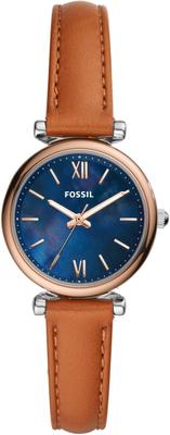 CARLIE MINI ES4701 Zegarek Oryginalny Import Brązowy [Fossil] Damski