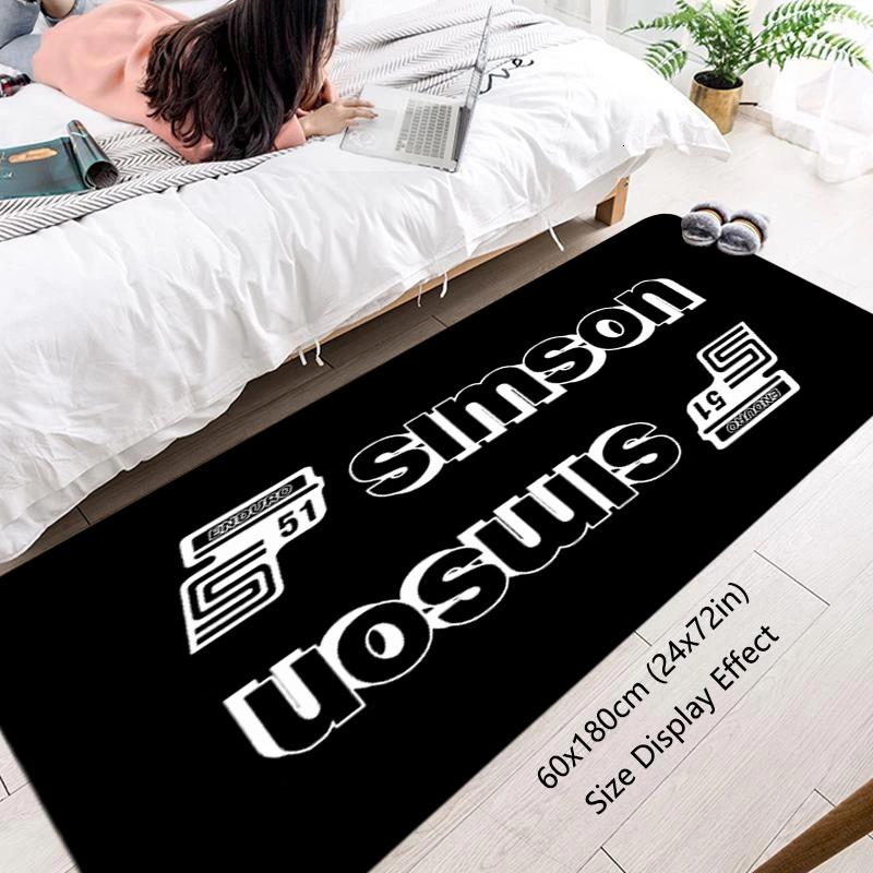 Floor Mat Simsons Motor Non-slip Foot Rug for Entryway Hallway Carpet Kitchen Water Absorbed Rugs Fluffy Bedside Mats Home Decor