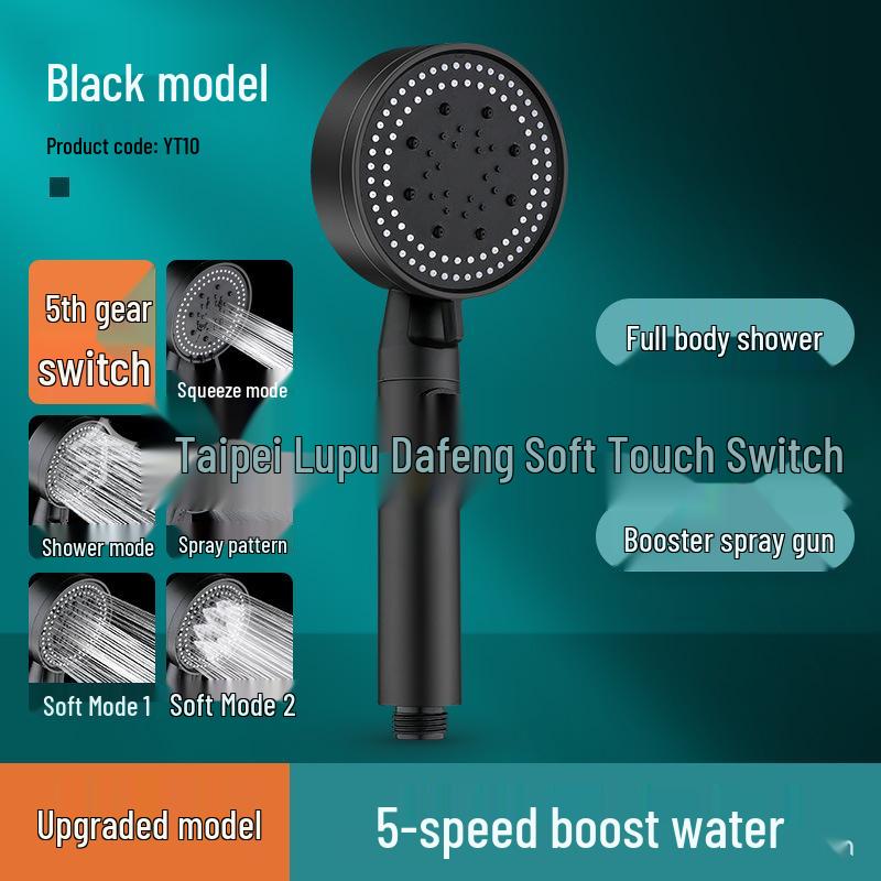 Adjustable Pressurized Handheld Shower Head with Massage & Water-Saving Features