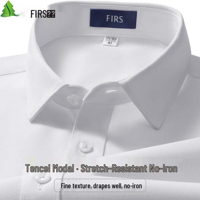 FIRS Herren Tencel Modal Bügelfreies Kurzarmhemd