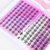 12-Row Lazy Trilogy False Eyelashes Glue Tweezers Set Natural Simulation With Clear Roots