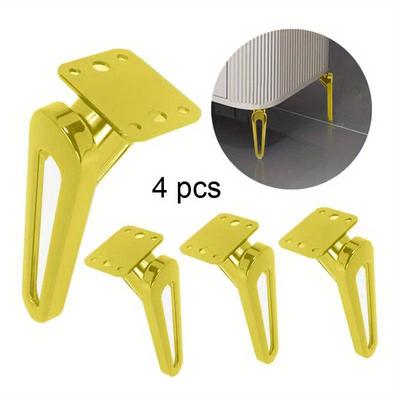 4pcs Metal Legs Heavy Furniture Legs DIY Metal Legs Project Floor Protector for Coffee Cabinets Sofas Desk Chairs Nightstands
