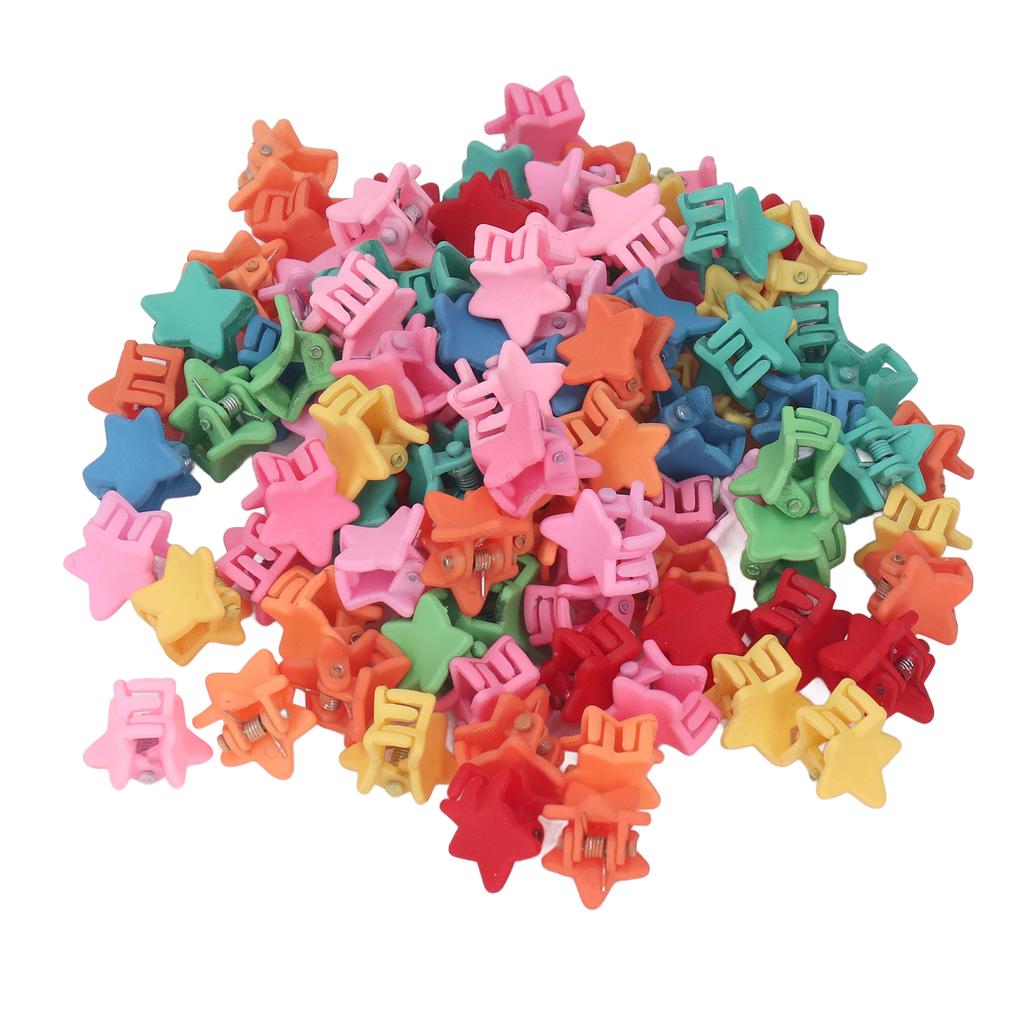 100 ks Malé hvězdičkové sponky do vlasů s drápky Různé barvy Roztomilé sponky s drápky Vlasové doplňky pro dívky Děti