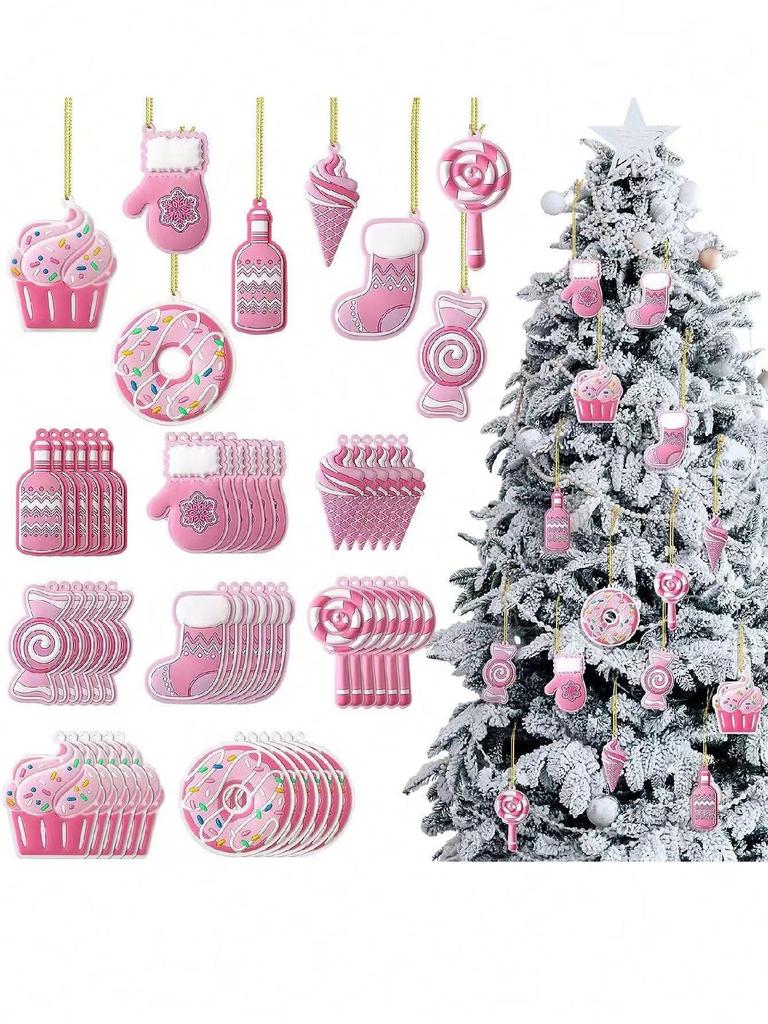 Cross-Border PVC Gingerbread House Ornaments - Soft Rubber Hanging Decorations for Christmas Trees & Scenes
