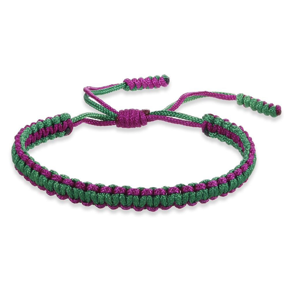 Multicolor Handmade Woven Nylon Rope Bracelet Mixed Color Knitted Chain Bangles For Men Women Adjustable Friendship Yoga Jewelry