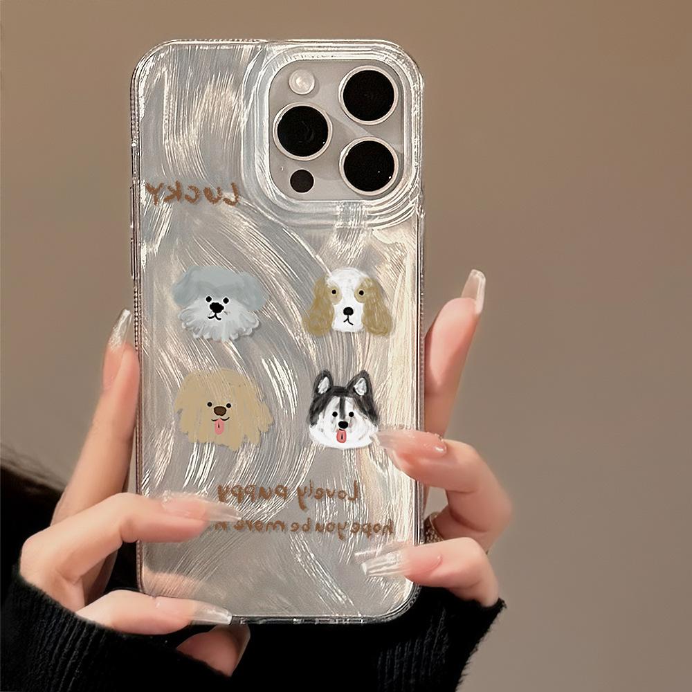 Creative Graffiti Puppy Phone Case for iPhone 17 and iPhone 17 Pro Max