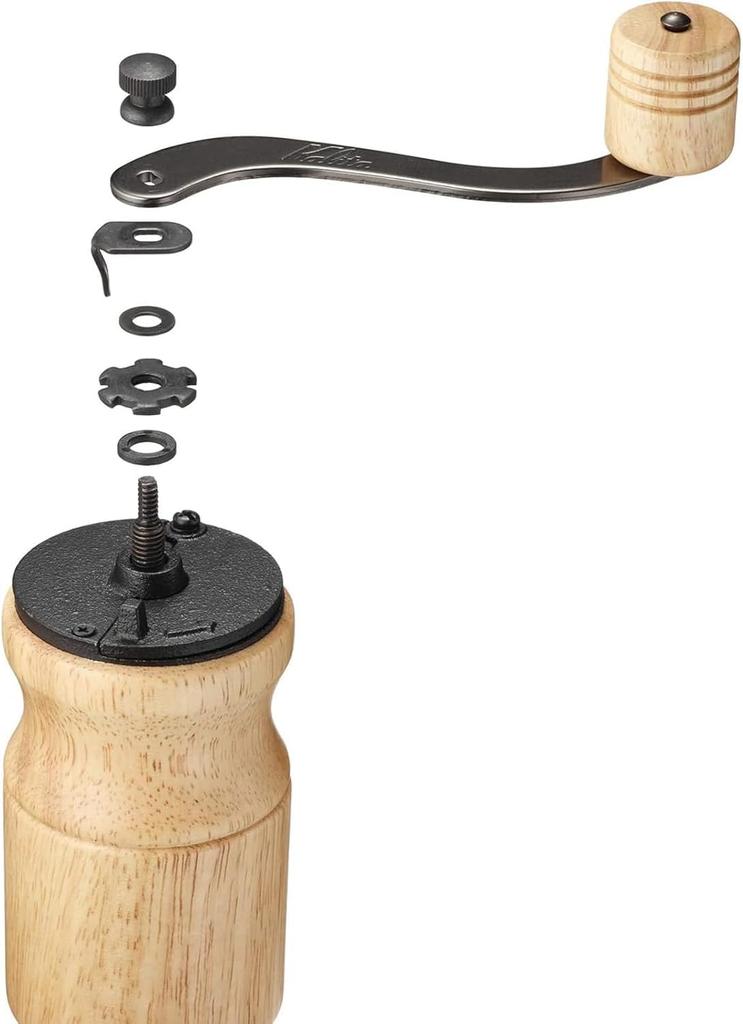 Kalita ac Natural Coffee Grinder Wooden and Aluminum Grinder with High Grinding Stability Adjustable Grind Size Manual Coffee Grinder Perfect Gift