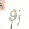INS 0-9 Number Acrylic Mirror Cake Toppers For Kids Adults Birthday Party Supplies Wedding Anniversary Days Cake Decorations
