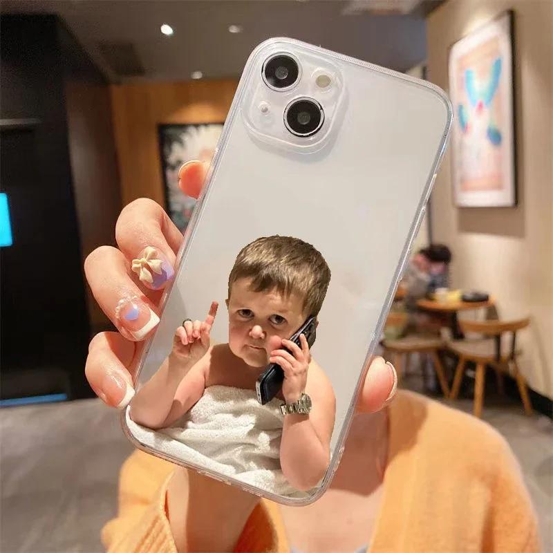 Funny Babaite Hasbulla Phone Case for iPhone 16 15 14 13 12 11 Pro Max Mini SE 7 8 Plus Fundas Cute Transparent Phone Soft Cover