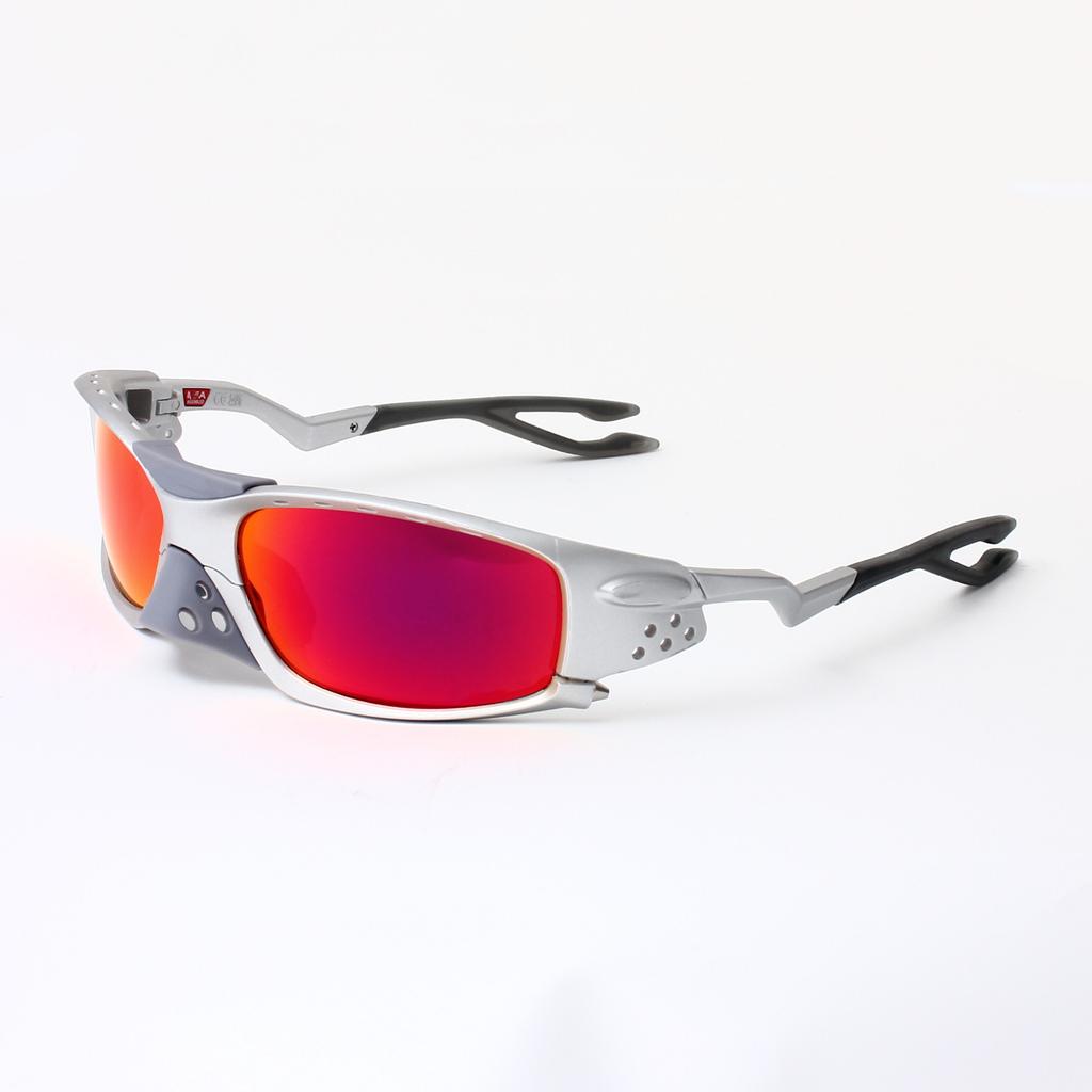 Outdoor-Sport Radfahren Polarisierte Sonnenbrille, Unisex, Retro-Stil, mit abnehmbaren Nasenpads, geeignet für Reisen und Fahren, kleiner Rahmen9529