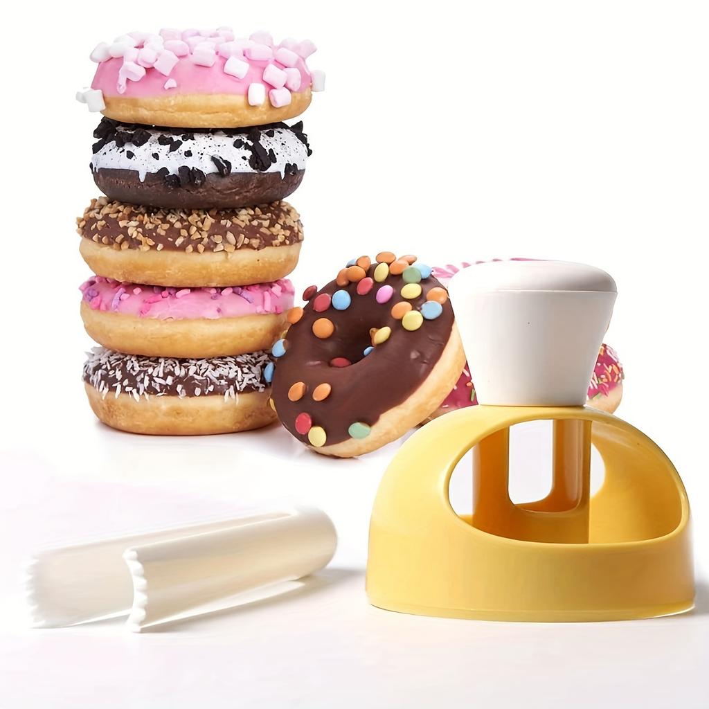Donut Cutter with Dipping Plier, Doughnut Mould, Doughnut Maker, Non-Stick DIY Doughnut Baking Tools.Kitchen and Restaurant Dual-purpose Accessories