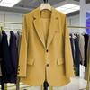 Black Small Suit Women's Jacket Autumn Casual Loose Design Sense Temperament Commuter Small Suit Jacket