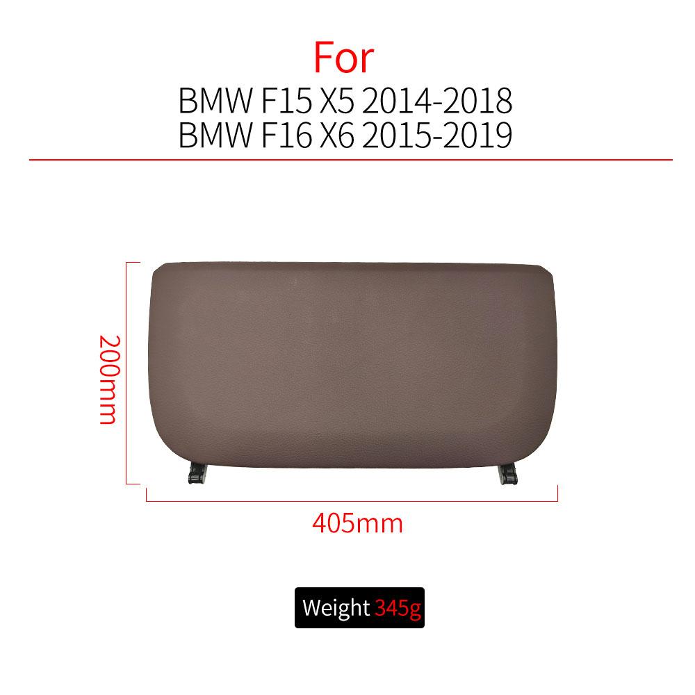 Car Seat Back Panel Leather Backrest Storage Pocket Cover Accessory Replacement Black For Bmw X5 X6 F15 F16 2014-
