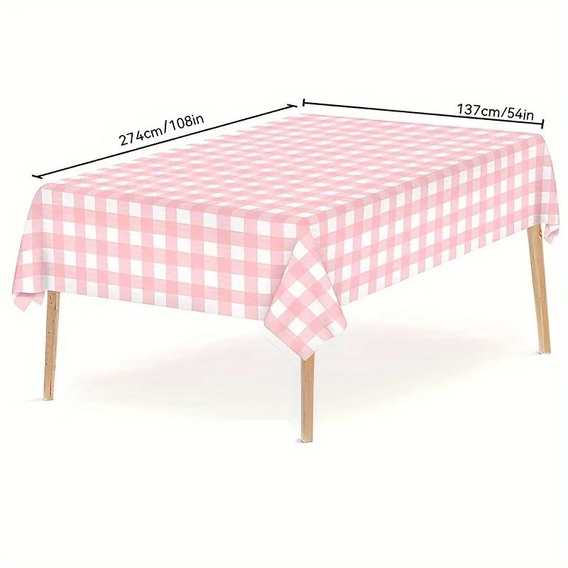 1Pcs Pp Rectangular waterproof Dining Decoration Table Cover Restaurant Cloth Covers Party Wedding Disposable Plastic Tablecloth