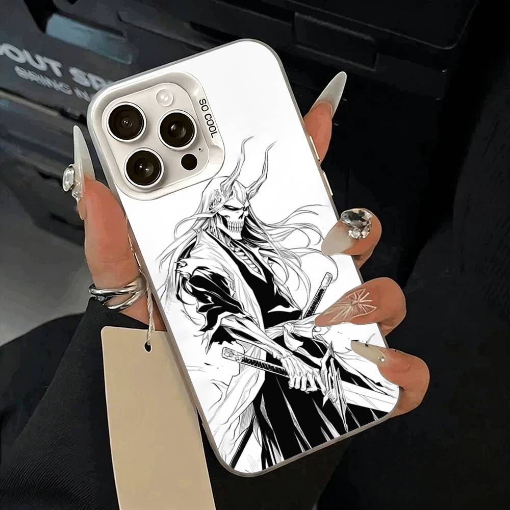 

Горячий аниме-B-L-E-A-C-H Чехол для телефона iPhone 11 12 13 14 15 16 Pro Max Plus белый Серебристый Чехол для телефона iPhone17