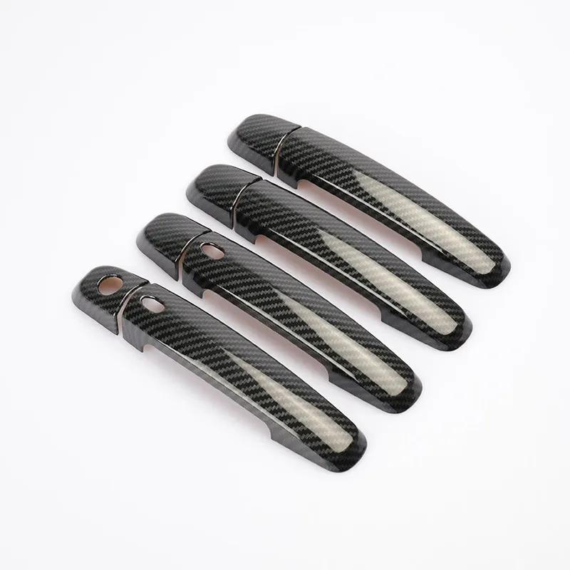Car Decoration Door Handle Cover For Suzuki Swift 2005-2017 Glossy Black Carbon Fiber Car Trim Sticker Styling Accessories