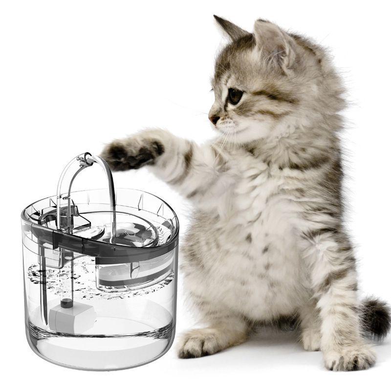 Fontaine à eau intelligente pour chat: Robinet d'eau courante à induction automatique sans fil avec filtre pour animaux de compagnie