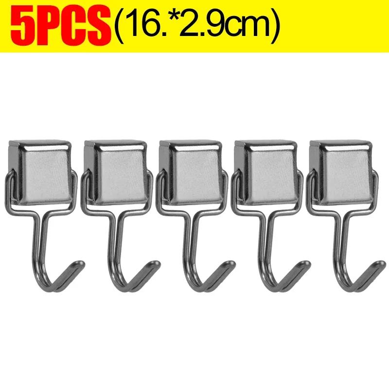 30/1PCS Square Magnetic Hook Load Bearing Wall-mounted Hangers Home Kitchen Bathroom Storage Strong Magnet Hooks Keys Holder