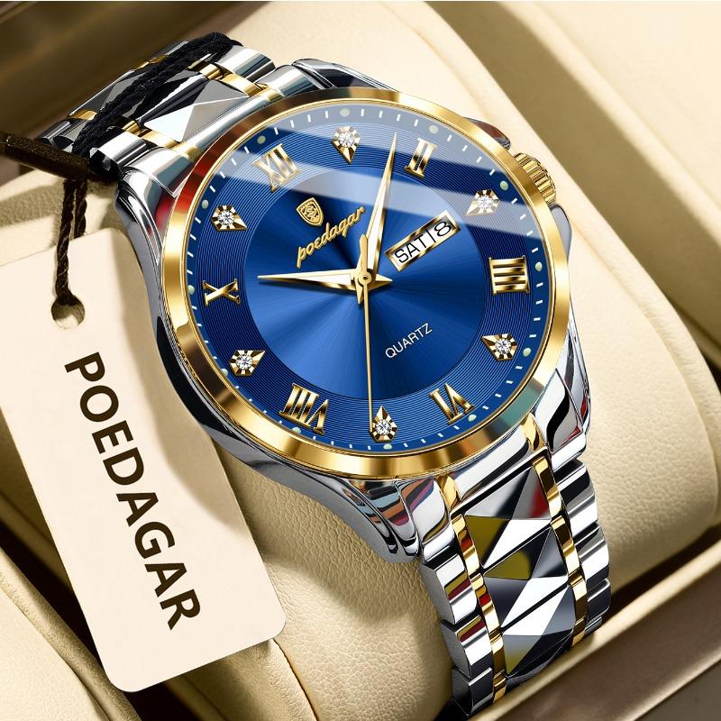 New Top Brand Fashion Men's Watch Luxury Double Calendar Fashion Business Luminous Men's Watch