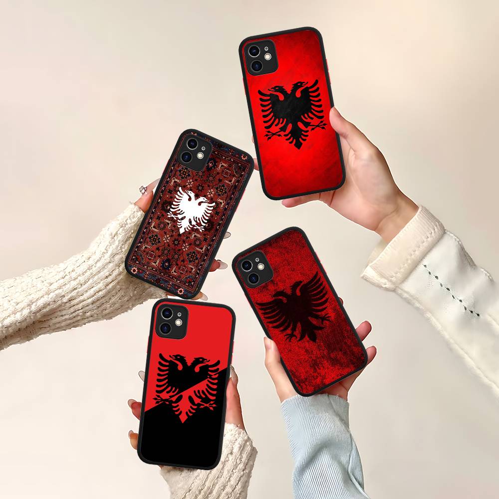 Albania Albanians Flag Phone Case For IPhone 16e 16 15 14 13 12 11 Pro Max X XS Max Plus Matte Clear