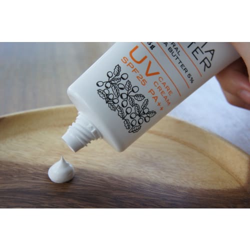 MAMABUTTER UV Care Cream Milk SPF 25 PA++ Additive-free [Newborn ~] Non-chemical Sunscreen MAMABUTTER Shea Butter Made in Japan (UV Cream (Unscented))