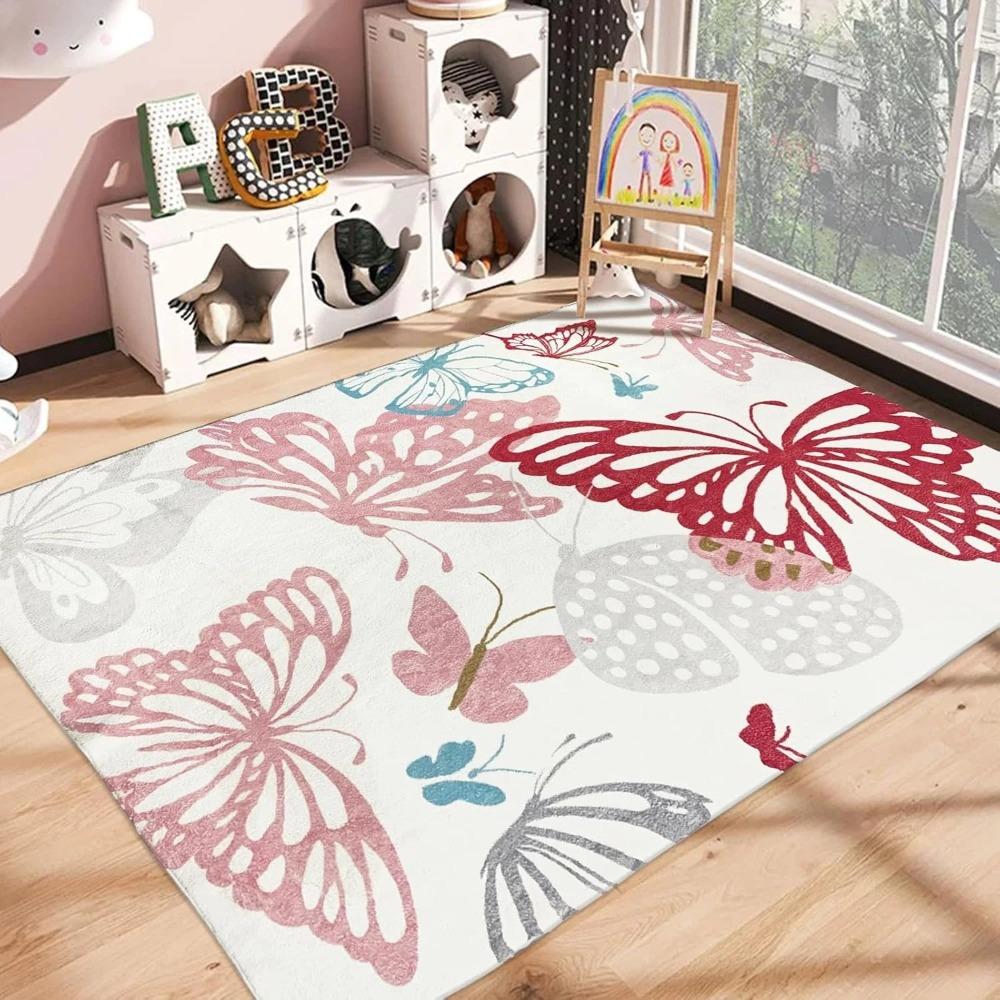 Rainbow Striped Kids Play Mat Colorful Carpet Rug for Children's Room Home Decoration Living Room Decoration Home Bedroom Decor