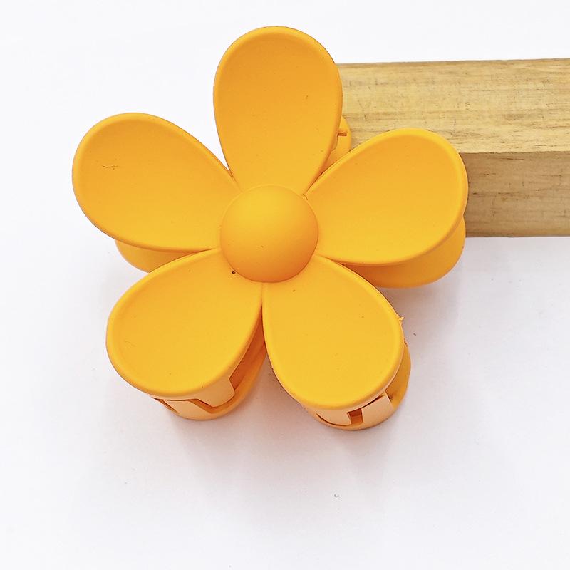 Frosted Flower Claw Hair Clip - Five-Petal Sunflower Updo Accessory