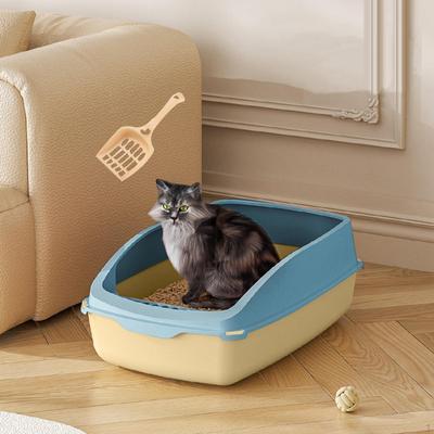 Cat Litter Box, Sandbox, Semi-closed Open Top Kitten