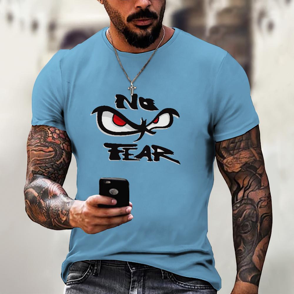 Summer Men's T Shirt Street Casual Short Sleeve Print T-Shirts Fashion Male Oversized Clothing O-Neck Pullover Funny Tops