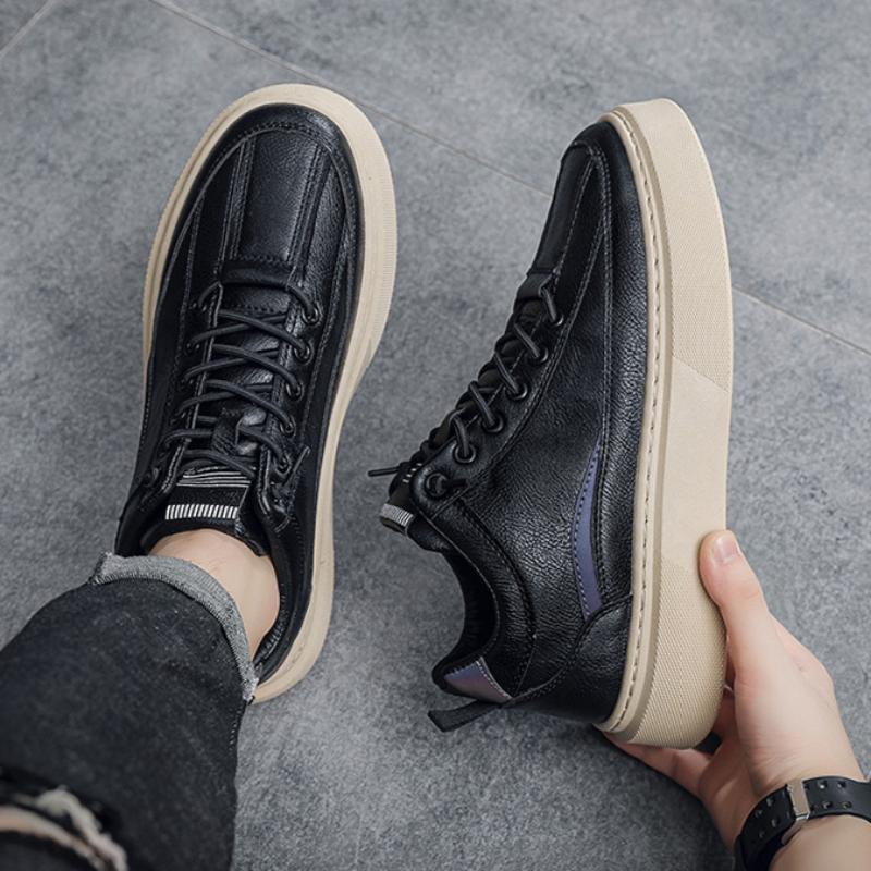 

Autumn Thick-soled Men s Sports Shoes Low-top Slip-on Shoes for Men s Height Increase and Non-slip Casual Shoes 39 чорний