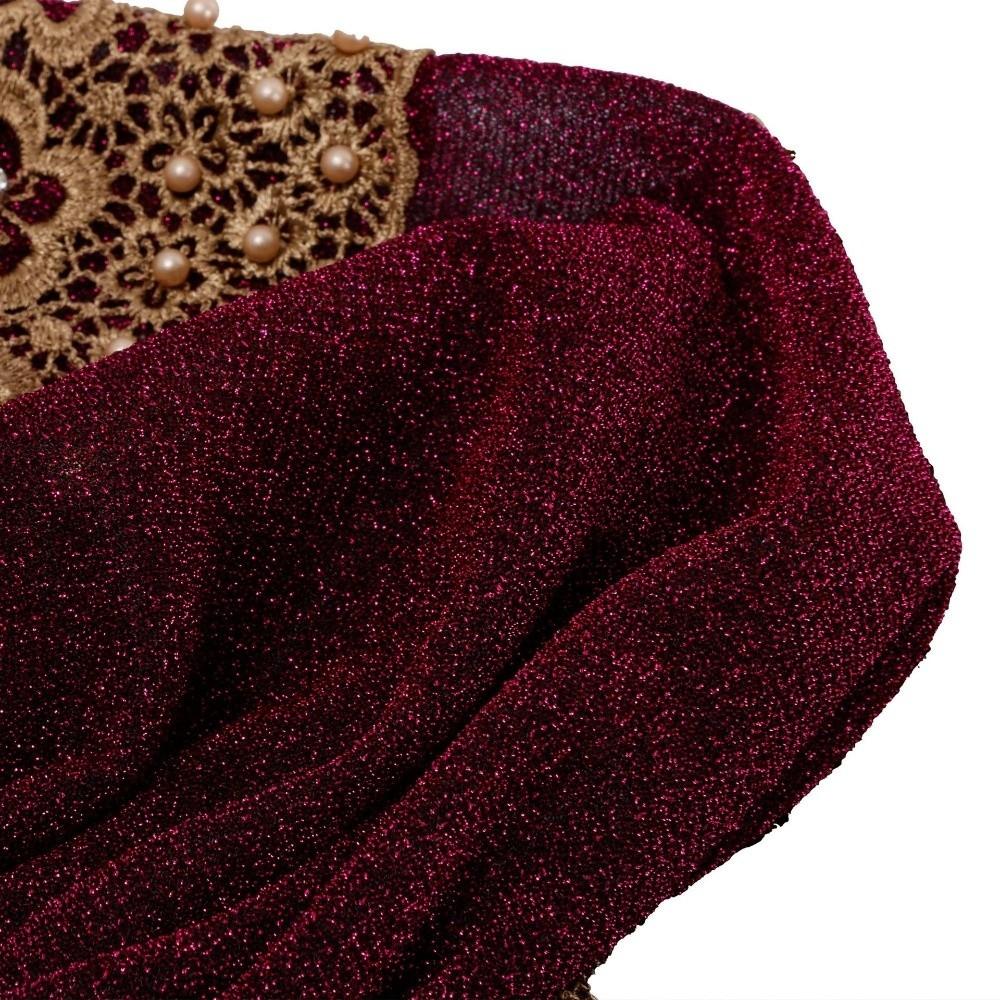 Lace Trim Women's Lace Turban Cap Embroidery Bonnet Head Wraps Islamic Turban Hat Women