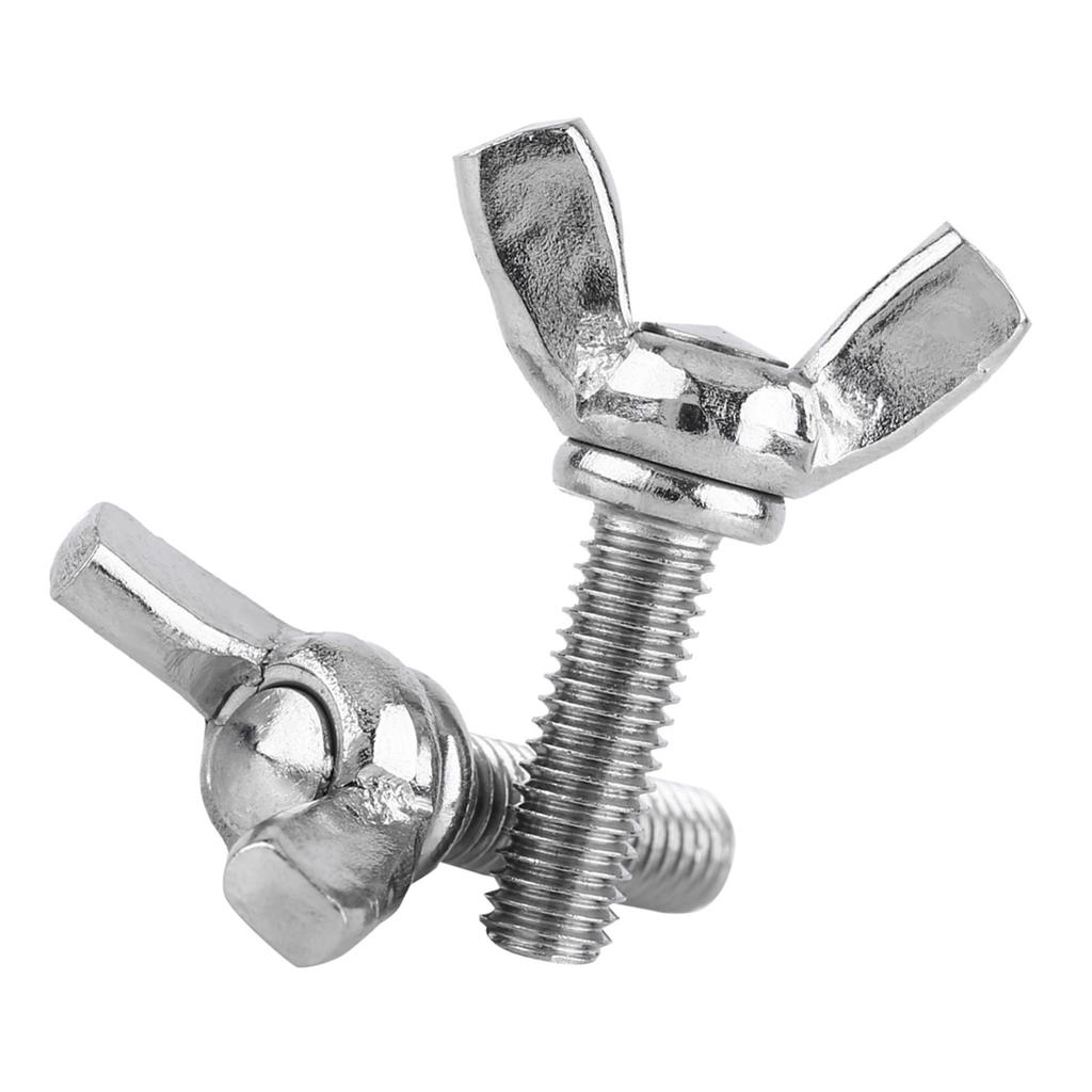 5pcs M6 DIN316 304 Stainless Steel Thumb Butterfly Wing Hand Bolts Screws