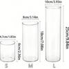 Light Luxury Vase Ins Style Cylinder Vase Transparent Flower Vase Living Room Decoration Vase Household Hydroponic Plants Cup