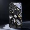 Midnight Gilded Petals Black Glass Phone Case For Redmi Note 13 Pro+ 14 Pro 8 9 9S 12S 10 Pro 11 12 A3 12 13 K60 Ultra 14C Cover