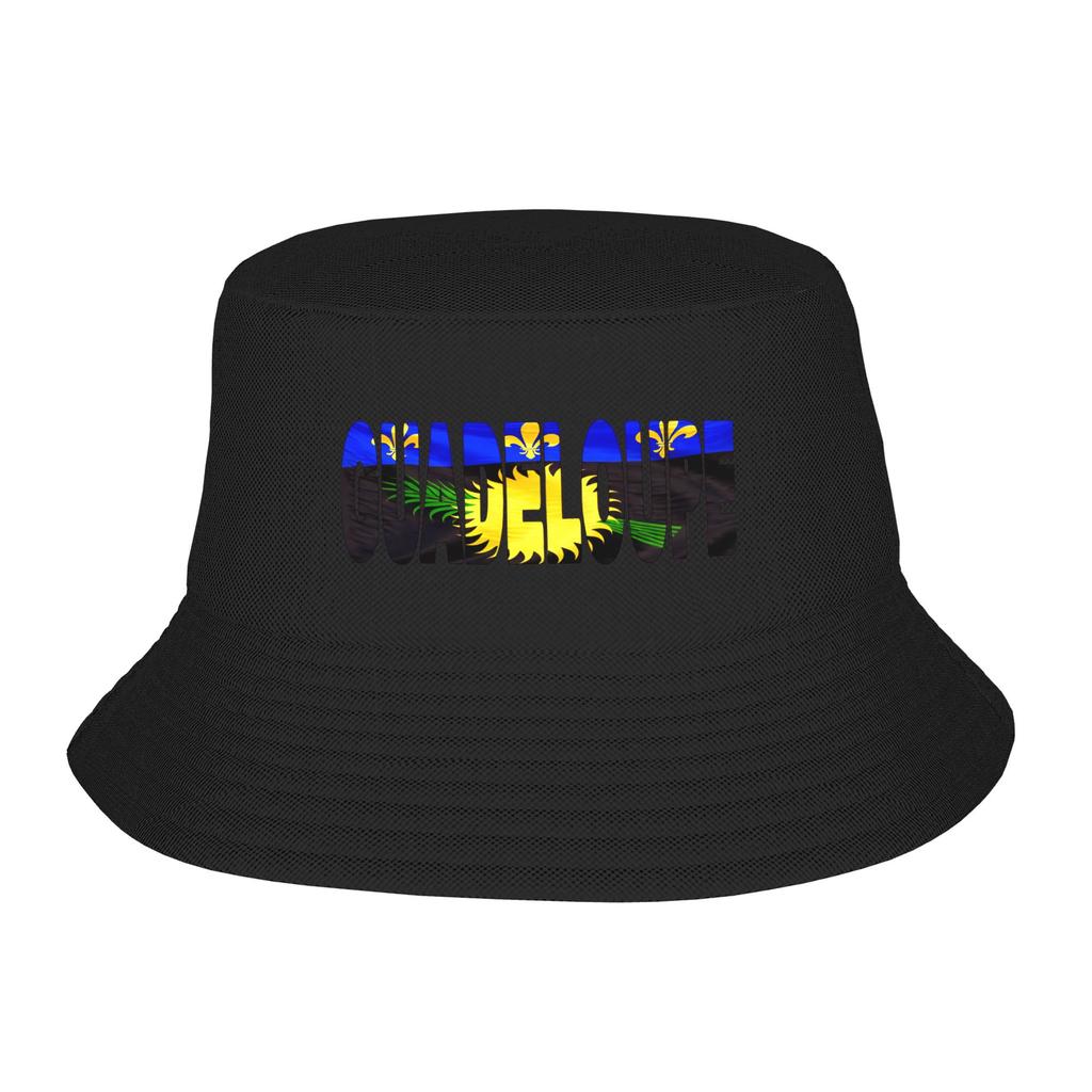 GUADELOUPE Flag Flying In Wind Bucket Hat For Women Fisherman Hats Vintage Travel Hiking Caps Foldable Graphic Visor Hats