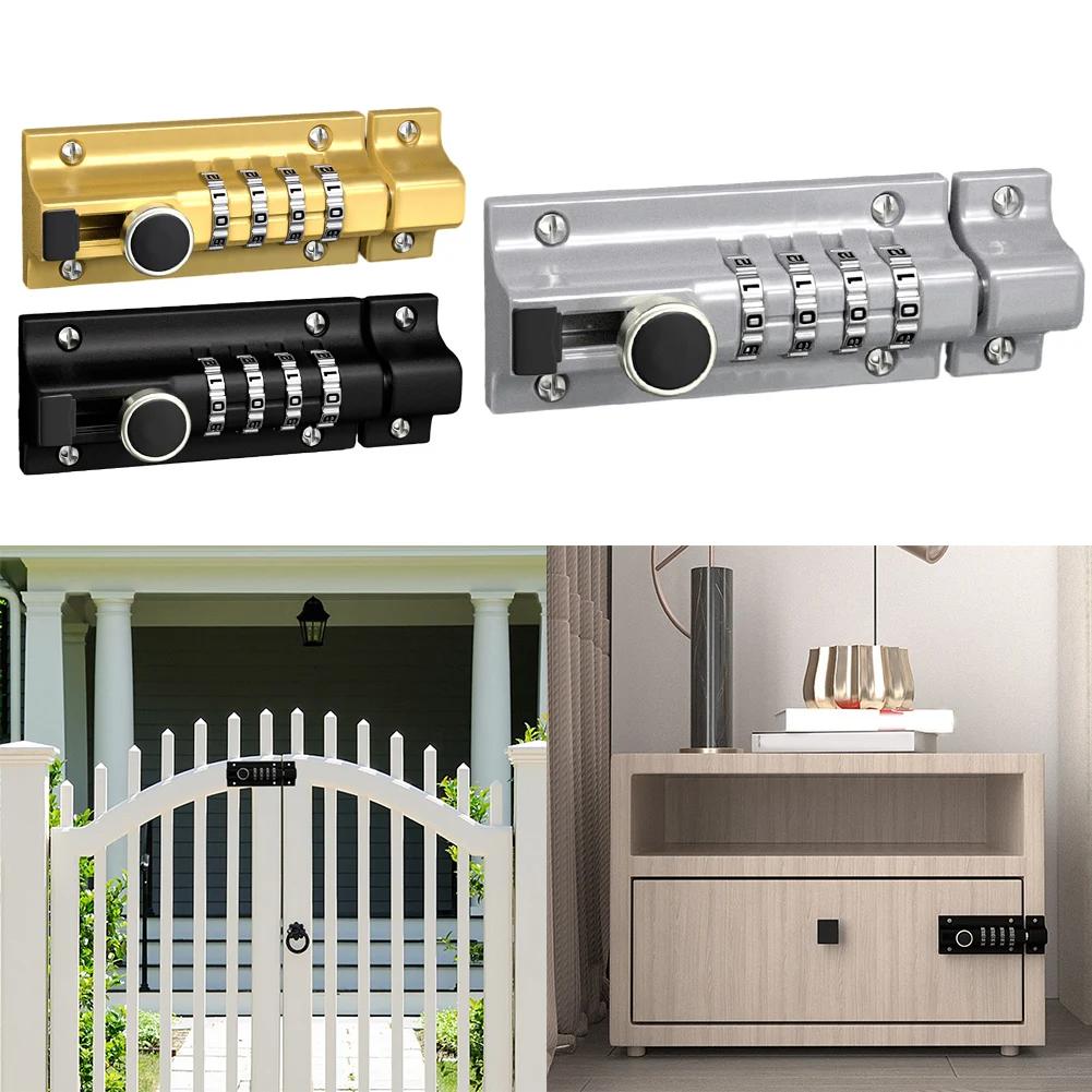Lock Big Door Bolt Zinc Alloy Big Door Bolt Black Combination Latch Lock Black Gold Lock Black Gold Prevent Rust