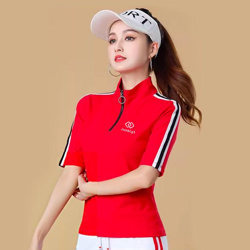 Summer POLO Collar Short Sleeved T-shirt for Women, Summer Women, Breathable Sports Outdoor T-shirt