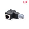 90 Degree 270 Degree Up Down Left Right Multi-Angle Rj45 Male To Female Lan