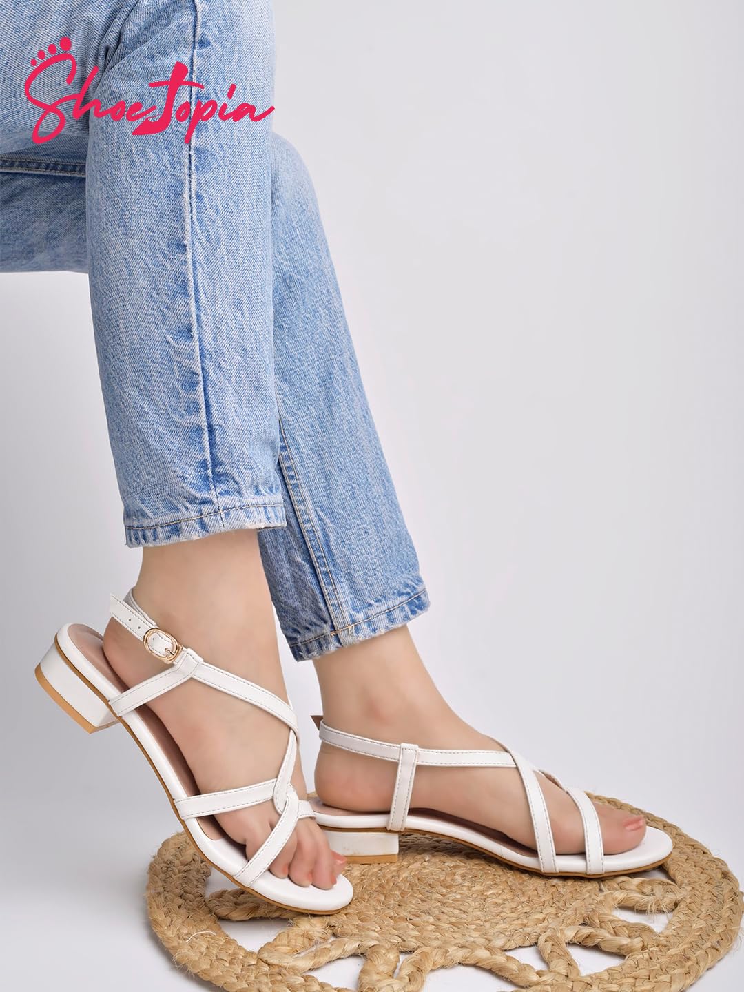 Shoetopia Women S Snd-179 Heeled Sandal-8 Kids Uk (Snd-179-White)-Eu41 8 UK белый