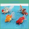 White Oranda With Red Cap Pvc Fish Model Decorative Collectible For Kids And Home Decor