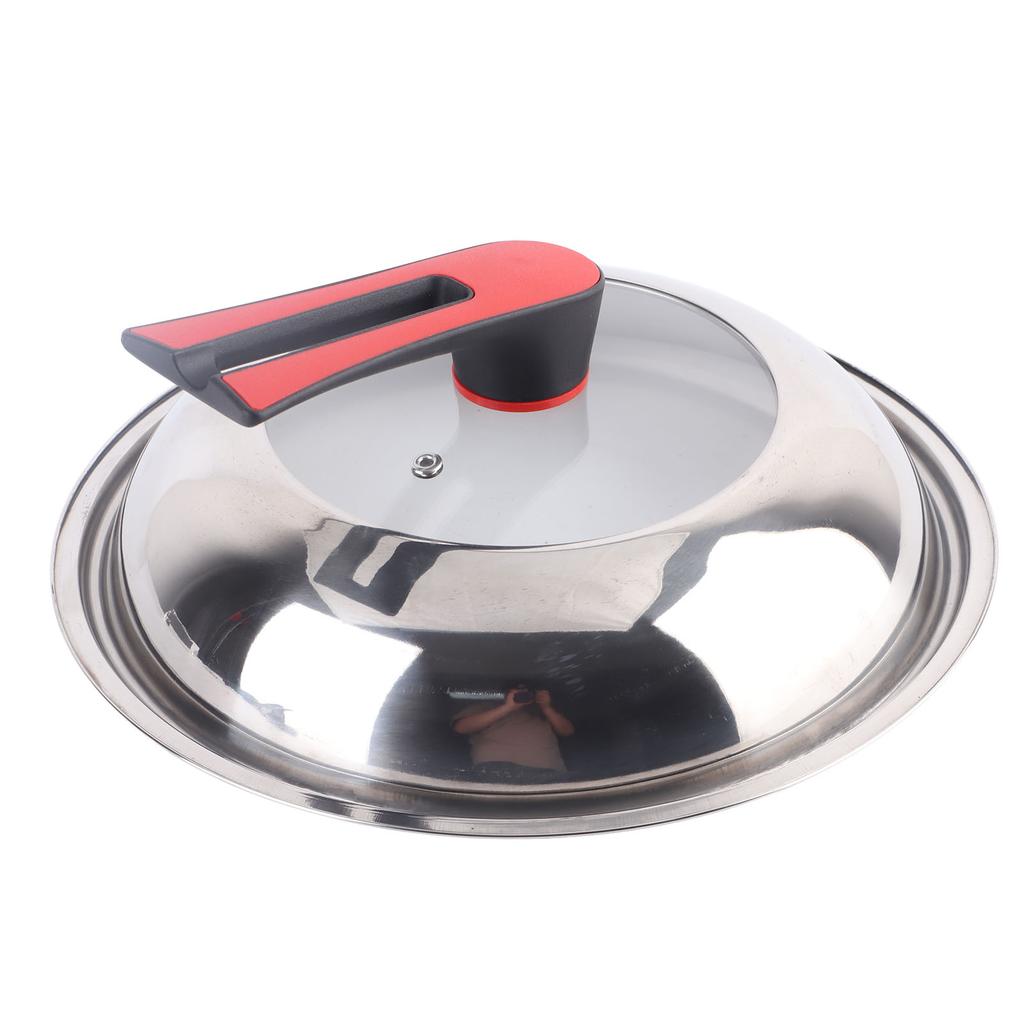 Bratpfannendeckel Edelstahl Glas Rund Universal-Topfdeckel für 11,8-Zoll-Pfanne Topf