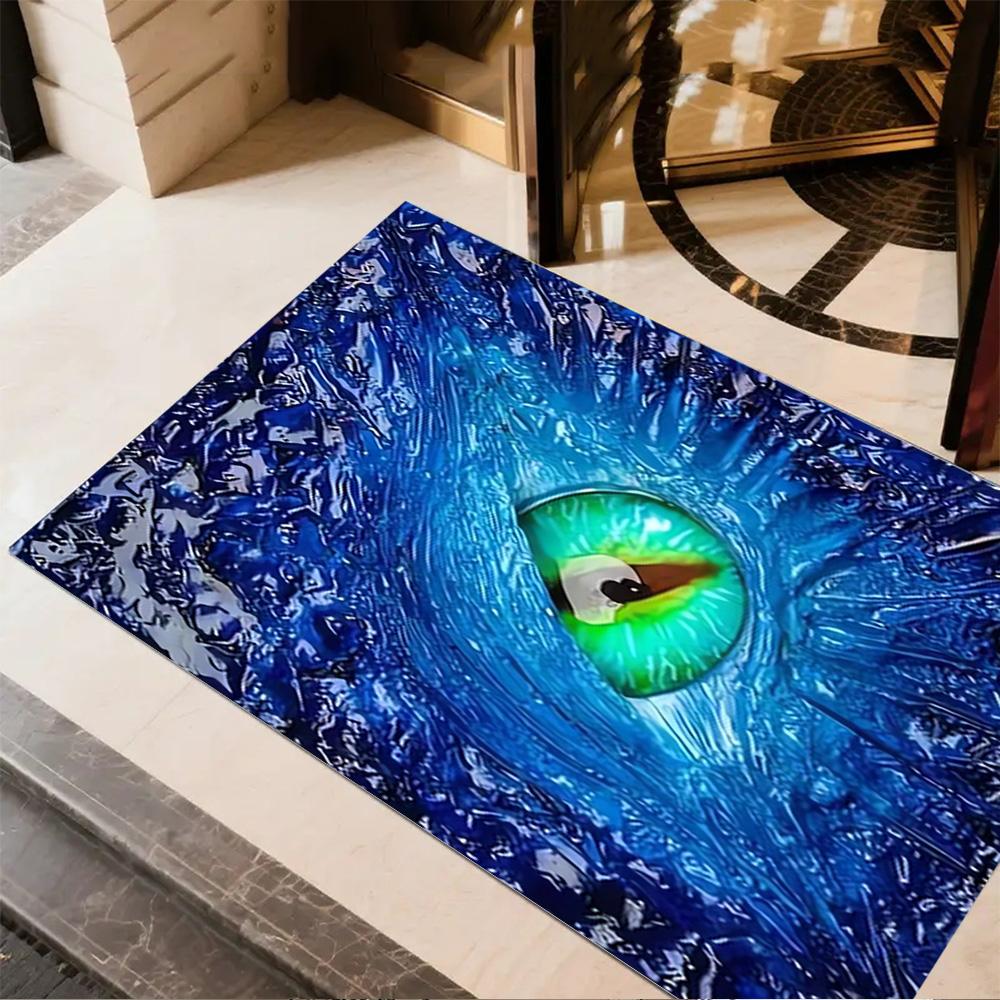 

1pc home carpet with purple dragon eye design non slip office decor bedroom gift living room 40cmx60cm