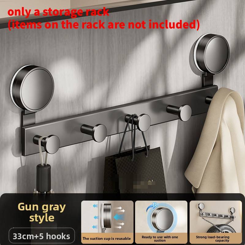 Suction Cup Door Hook Organizer With Strong Adhesive For Home Storage And Hanging Clothes