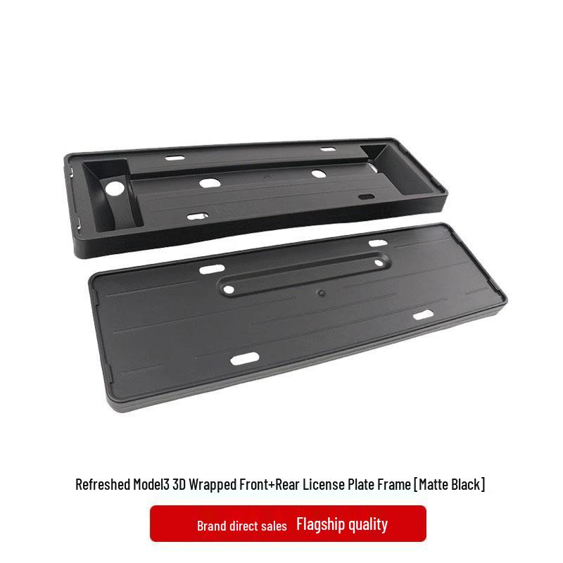 Tesla Model 3/Y Kennzeichenhalterahmen - Neue Version, Halterung mit vollem Schutz