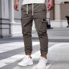 Men's solid color Carhart overalls drawstring elastic leggings casual trousers fitness pants