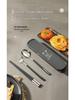 Portable Stainless Steel Cutlery Set: Spoon, Chopsticks, and Fork for Home or Student Use