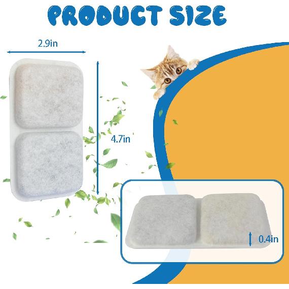 14-Pack Airsift Litter Box Filters for Catit Airsift Jumbo/Regular/Smartsift Litter Boxes,Dual Action Purifier Pads to Absorb and Freshen Litter Box