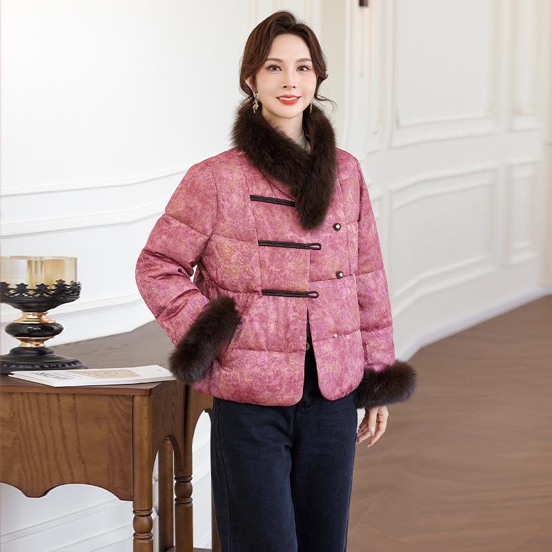 2025 Winter Warm Down Jacket for Middle-Aged & Elderly Women - Thick, Fashionable, Versatile Chinese Style