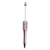 Decorative Beaded Pen Diamond Beadable Pens, Bling Rhinestone DIY Plastic Bead Pen, Crystal Cute Shaft Black Ink Ballpoint Pens for Decorations Office